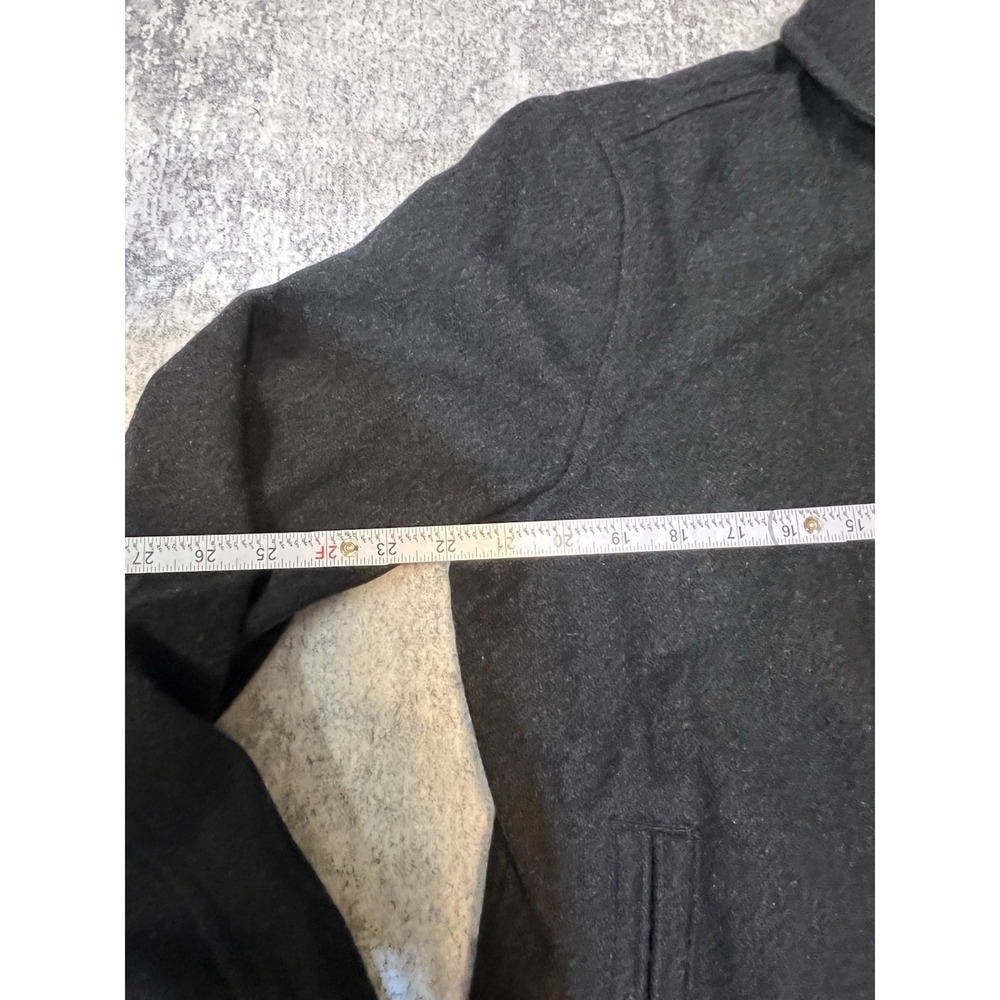 Y2K Old Navy Wool Blend Jacket Mens Large Black Full Zip Classic Outerwear - Picture 8 of 8